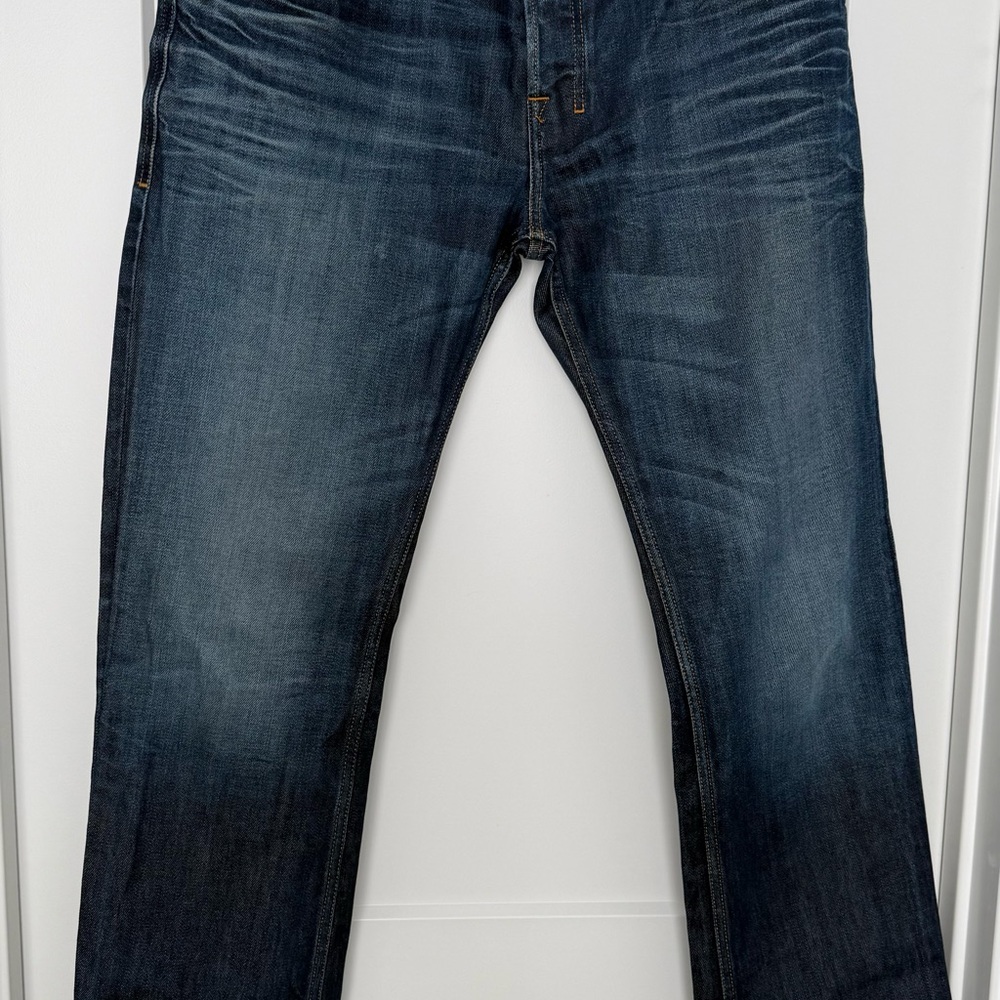 Diesel Zatiny Jeans Mens 34x35 Blue Dark Wash Bootcut Stretch Made In Italy - Picture 4 of 7